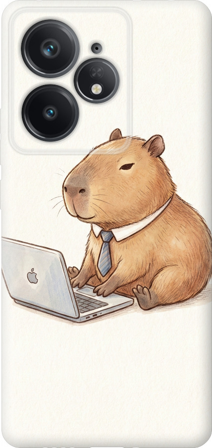 Funny Capybara CEO Working