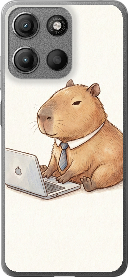 Funny Capybara CEO Working