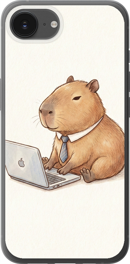 Funny Capybara CEO Working