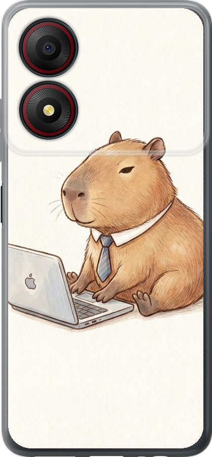 Funny Capybara CEO Working