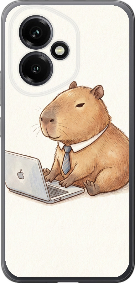Funny Capybara CEO Working