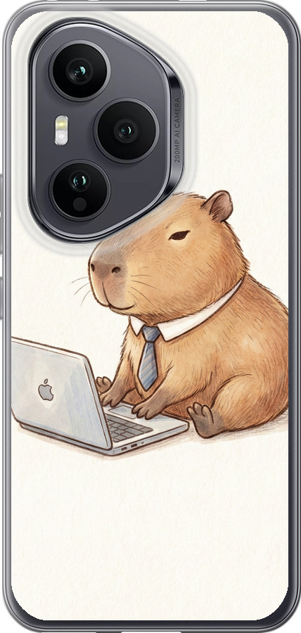 Funny Capybara CEO Working