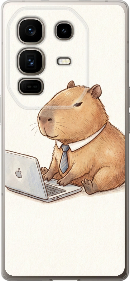 Funny Capybara CEO Working