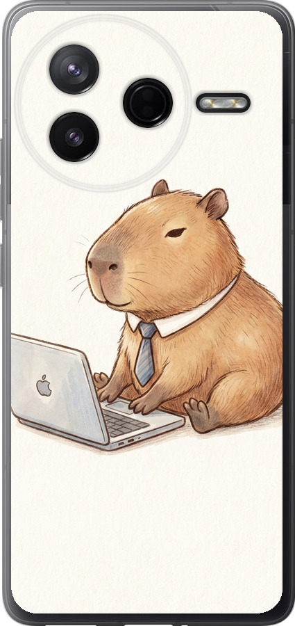 Funny Capybara CEO Working
