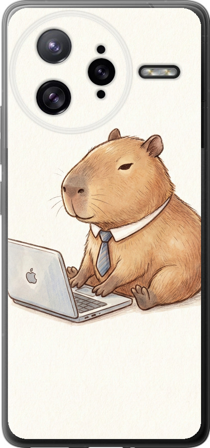 Funny Capybara CEO Working