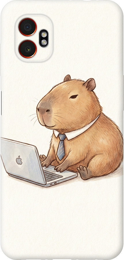 Funny Capybara CEO Working
