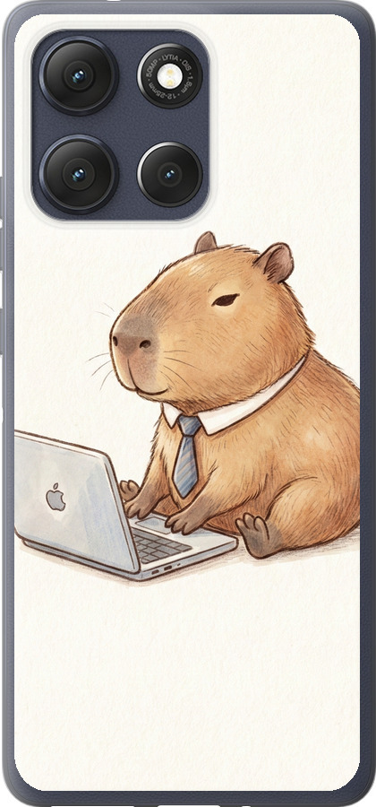 Funny Capybara CEO Working