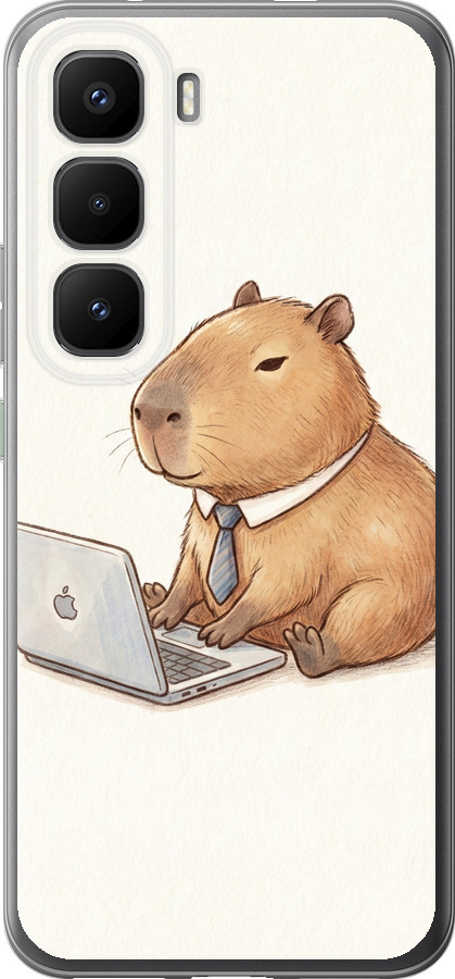 Funny Capybara CEO Working