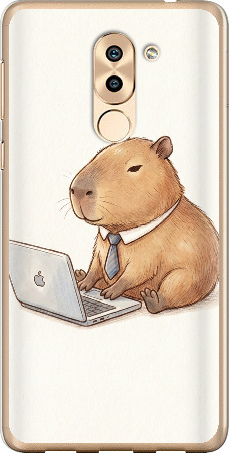 Funny Capybara CEO Working