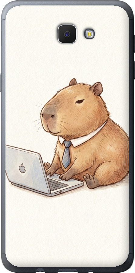 Funny Capybara CEO Working