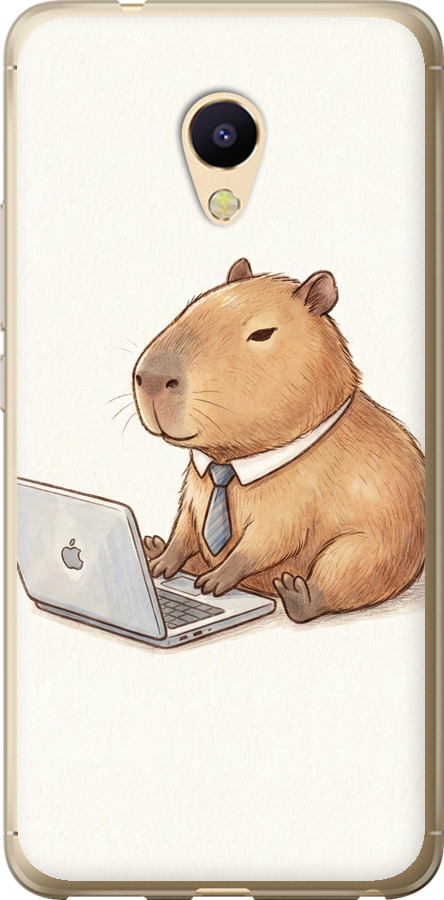 Funny Capybara CEO Working