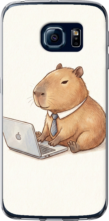 Funny Capybara CEO Working