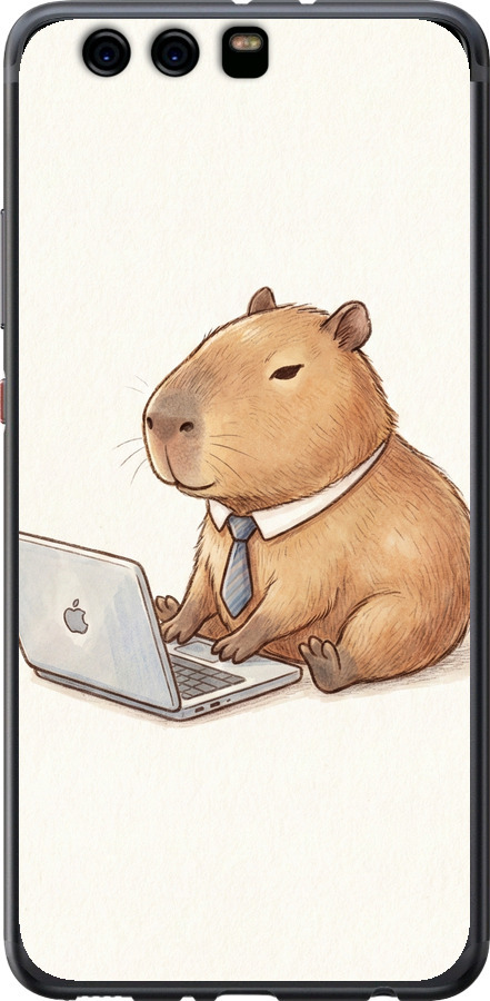 Funny Capybara CEO Working