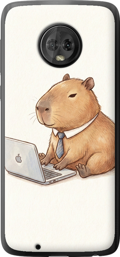 Funny Capybara CEO Working