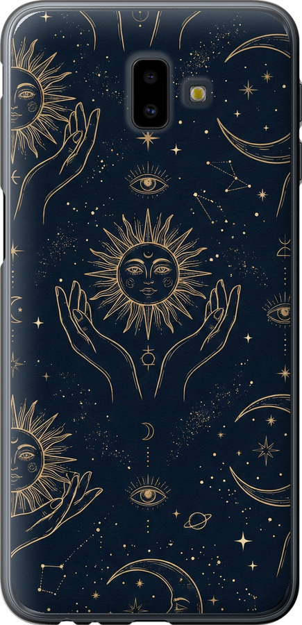 Celestial Harmony: Sun & Moon Gold Mystic Pattern