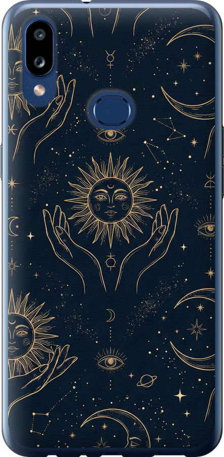Celestial Harmony: Sun & Moon Gold Mystic Pattern