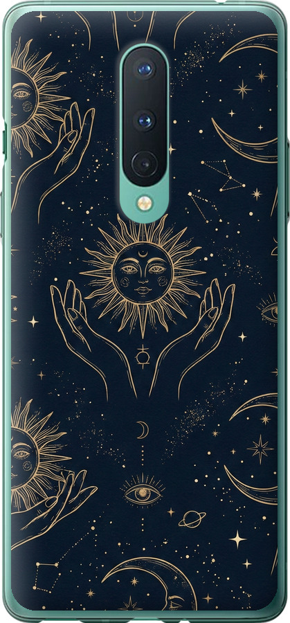 Celestial Harmony: Sun & Moon Gold Mystic Pattern