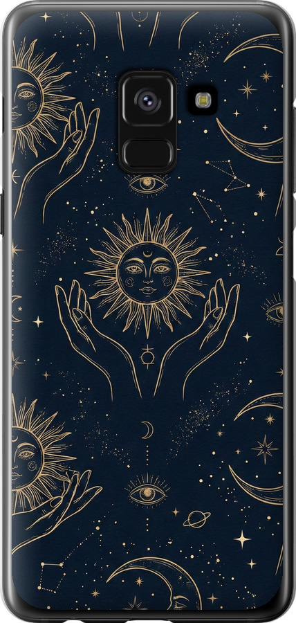 Celestial Harmony: Sun & Moon Gold Mystic Pattern