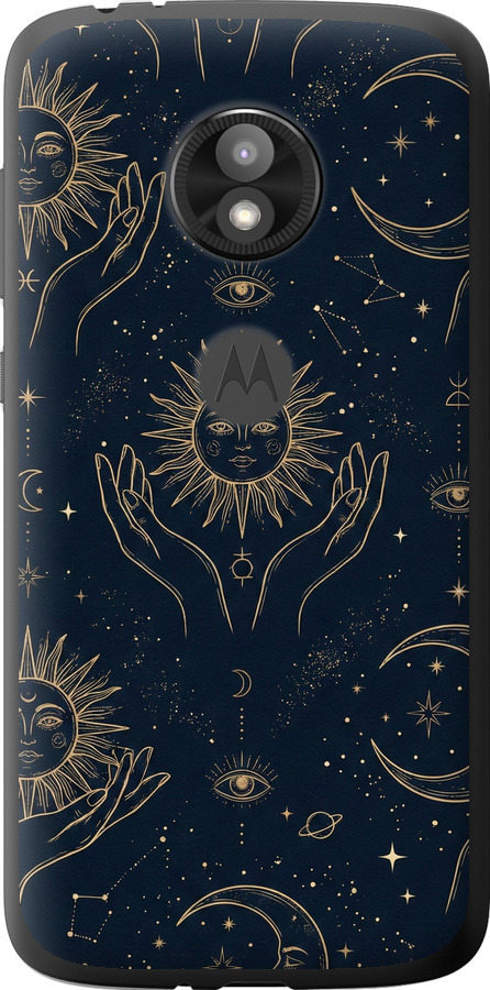 Celestial Harmony: Sun & Moon Gold Mystic Pattern
