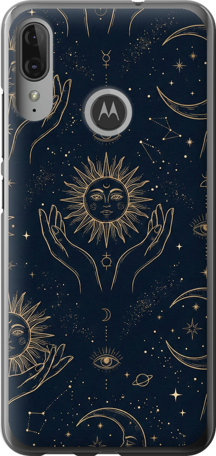 Celestial Harmony: Sun & Moon Gold Mystic Pattern